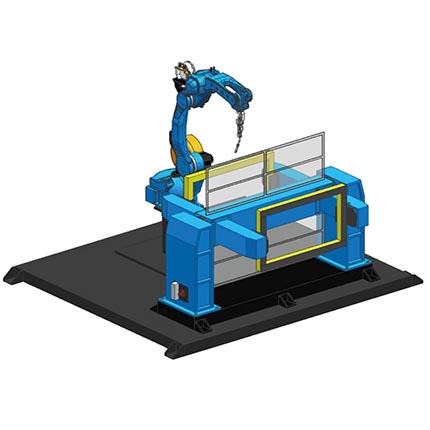 三轴横向旋转变位机工作站