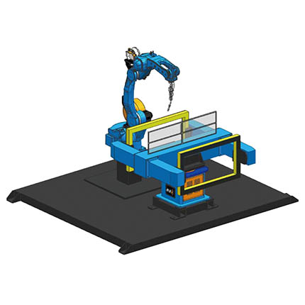 三轴水平旋转变位机工作站